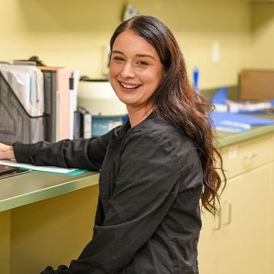 Jocelyn, veterinary assistant at Marcy Veterinary Clinic