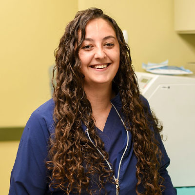 Tina, veterinary assistant at Marcy Veterinary Clinic